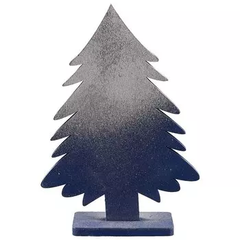 Ёлочка синяя с напылением, 18 см