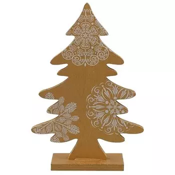 Ёлочка золотая с узором, 18 см