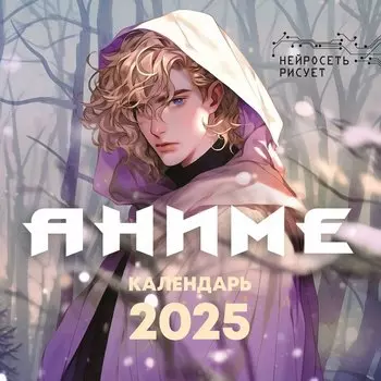 Календарь 2025г 300*300 "АНИМЕ. Нейросеть рисует" настенный, на скрепке