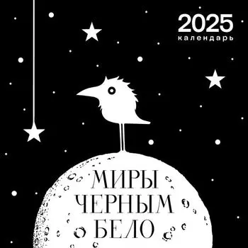 Календарь 2025г 300*300 "Миры Черным-бело" настенный, на скрепке