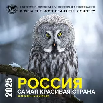 Календарь 2025г 300*300 "Россия самая красивая страна" настенный, на скрепке
