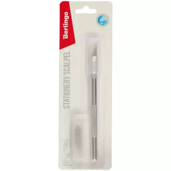 Канцелярский нож-скальпель, Berlingo, 5 запасных лезвий