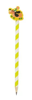 Карандаш ч/гр с ластиком "Собачка" ассорти