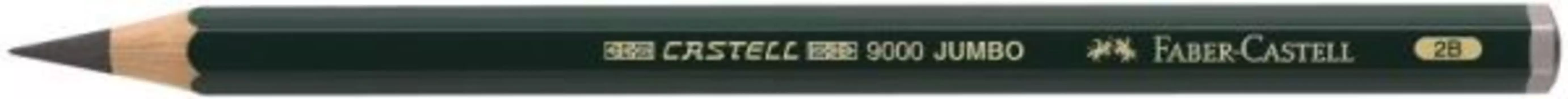 Карандаш чернографитный CASTELL 9000 JUMBO, твердость 6B, в картонной коробке, 6 шт.