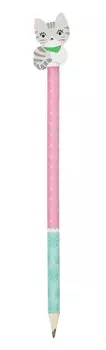 Карандаш School Tools, "Котята", чернографитный с ластиком, в ассортименте