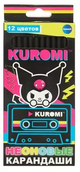 Карандаши цветные 12цв "Kuromi" деревянные, европодвес