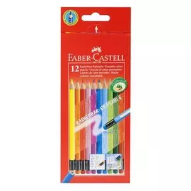 Карандаши цветные Faber-Castell, Color Pencils, 12 цветов с ластиком