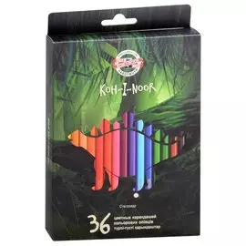 Карандаши цветные 36цв "DINO" к/к, подвес, Koh-I-Noor