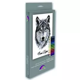 Карандаши, Набор, 12 цветов, Феникс+ Волк картонная коробка