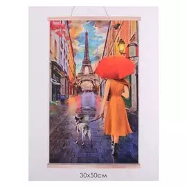 Картина для раскрашивания по номерам. Панно "Дождливый день в Париже"