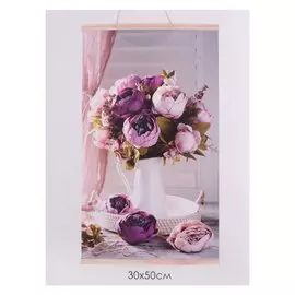 Картина для раскрашивания по номерам. Панно "Нежные пионы"