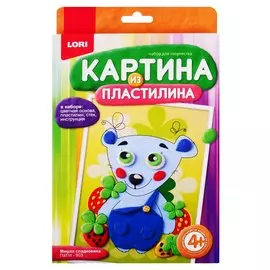 Картина из пластилина LORI Мишка сладкоежка