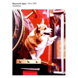 Картина по номера на картоне ТМ LORI "Верный друг" 50х40см