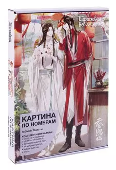 Картина по номерам "Благословение небожителей. Се Лянь и Хуа Чен с масками"