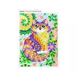 Набор для творчества LORI Картина по номерам для малышей Котик