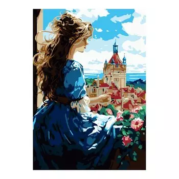 Картина по номерам на картоне 20х28,5 см "У окна"