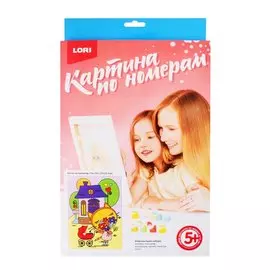 Набор для творчества LORI Картина по номерам для малышей Киска на прогулке