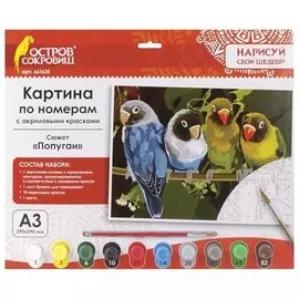 Картина по номерам "Попугаи"