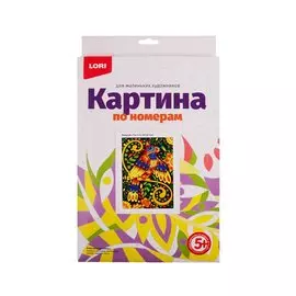 Набор для творчества LORI Картина по номерам для малышей Попугай Ркн-015