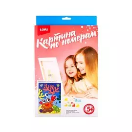 Набор для творчества LORI Картина по номерам для малышей Весёлый крабик Ркн-008