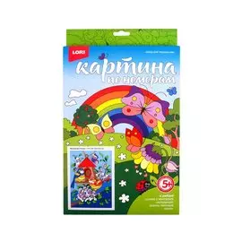 Набор для творчества LORI Картина по номерам для малышей Весенние птички Ркн-036