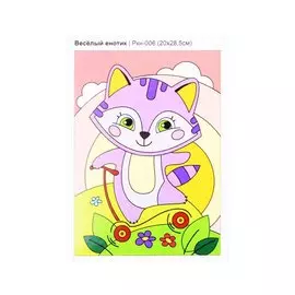 Набор для творчества LORI Картина по номерам для малышей Весёлый енотик