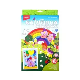 Ркн-038 Картина по номерам Забавный слоненок (набор для творч.) (LORI) (5+) (коробка)