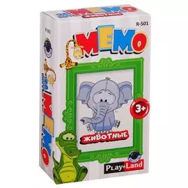 Карточная игра, Play Land, Мемо. Животные R-501