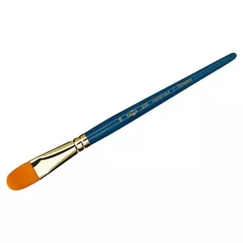 Кисть художественная №18 "Галерея", синтетика, плоскоовальная, короткая ручка, Гамма