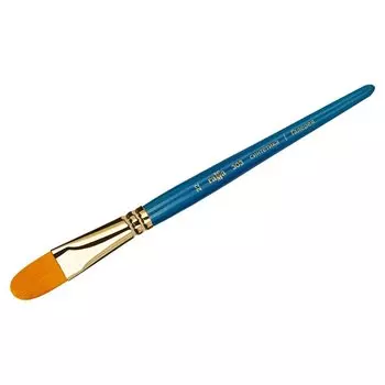 Кисть художественная №22 "Галерея", синтетика, плоскоовальная, короткая ручка, Гамма