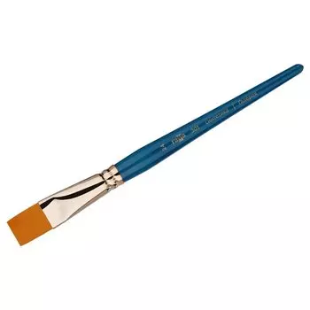 Кисть художественная №24 "Галерея", синтетика, плоская, короткая ручка, Гамма