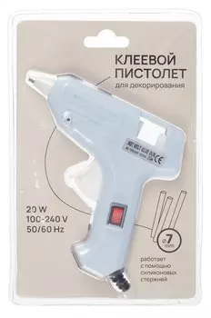 Клеевой пистолет для декорирования 20W, для стержней 7мм