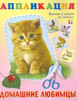 Книжка-аппликация Домашние любимцы / (мягк). Фаттахова Н. (Русанэк)