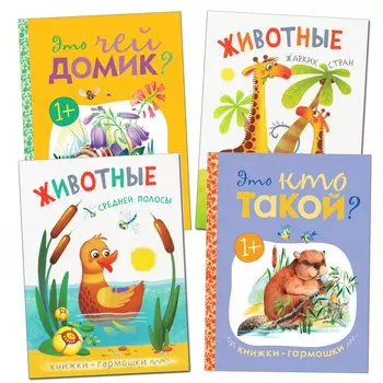 Книжки-гармошки (комплект из 4 книг)