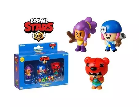 Коллекционная фигурка Brawl Stars, Фрэнк, Тара и Мистер Пи, (5см), (BRW2021D)
