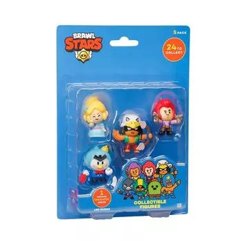 Коллекционная фигурка Brawl Stars, Пайпер, Мистер Пи, Кольт, Бо и Кроу, (5см), (BRW2040B)