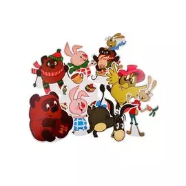 Комплект вырубных мини-плакатов. Герои сказки "Винни Пух" (8 видов)