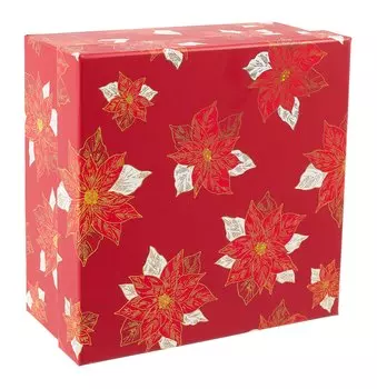 Коробка подарочная "Flowers" 15.5*15.5*6, НГ, картон