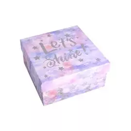Коробка подарочная "Let s shine" 15*15*6,5см. картон