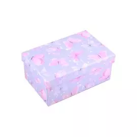 Коробка подарочная "Розовые бабочки" 19*12.5*8см. картон