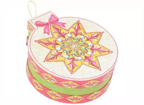 Коробка подарочная "Звезда" 12*13,4*5 Новый год, картон