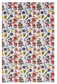 Коробка подарочная "Снеговичок" 30.5*20*13см, Новый год, картон