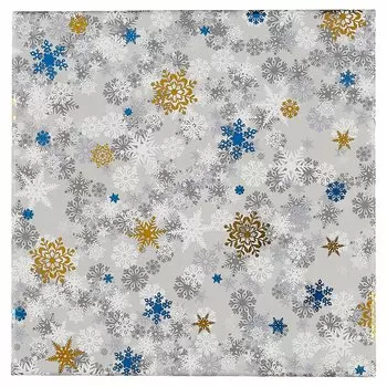 Коробка подарочная "Snowflaces" 20*20*9,5см, Новый год, картон