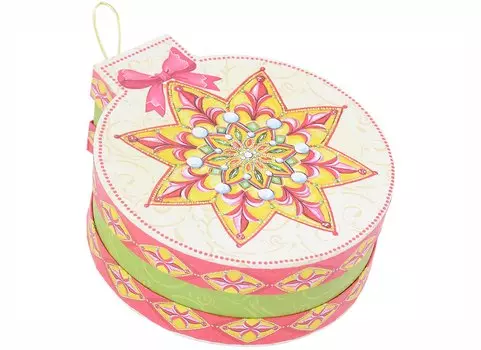 Коробка подарочная "Звезда" 18*20,2*7 Новый год, картон