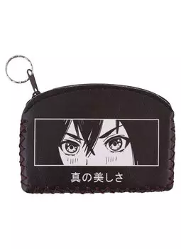 Кошелек на молнии Аниме Лицо (Сёдзё) (9х13) (кожзам)
