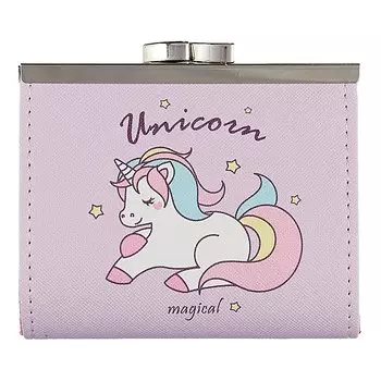 Кошелек с застежкой Единорог(PU)(10х9)