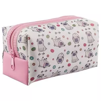 Косметичка «Мопсы фр-фр», 16 х 8 х 8.5 см