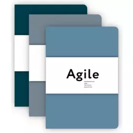 Космос. Agile-ежедневник для личного развития (темный, комплект из 3 блокнотов)