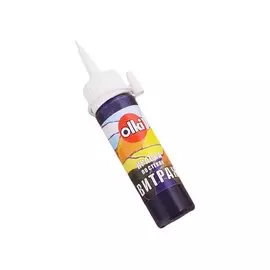 Краска акриловая по стеклу для ВИТРАЖА, Olki прозрачная, во флаконе с носиком 20 мл, 20 мл., фиолетовая