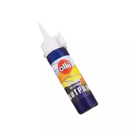 Краска акриловая по стеклу для ВИТРАЖА, Olki прозрачная, во флаконе с носиком 20 мл, 20 мл., синяя